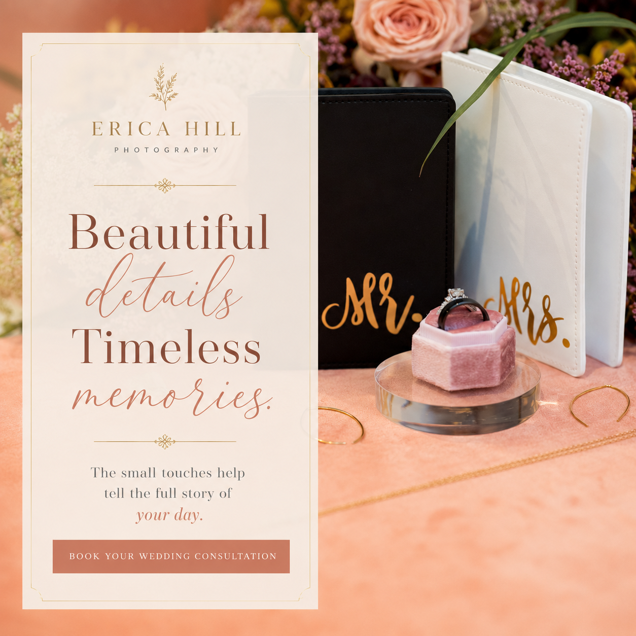 Jacksonville wedding photographer styled wedding day details